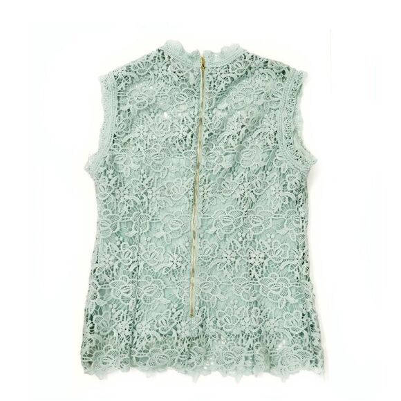 NANETTE LAPORE SEAFOAM GREEN GALA SPRING FLING LACE TOP SIZE S - Picture 4 of 8